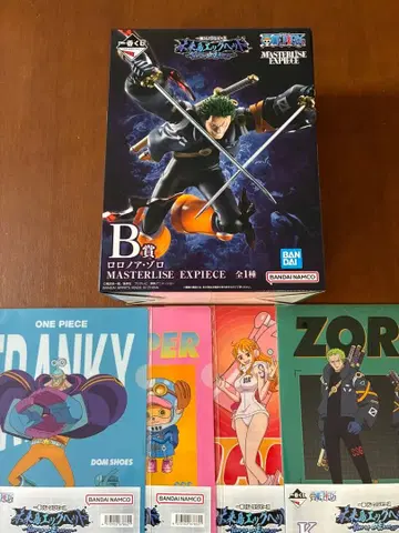 원피스 제일복권 B상 로로노아 조로 K상 클리어 파일&스티커 세트