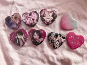 오오모리 세이코 하트형 캔뱃지