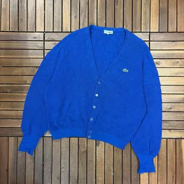 70s 프랑스제 CHEMISE LACOSTE 울 니트 가디건