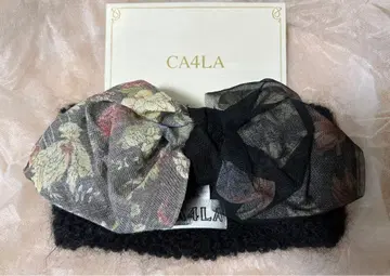 CA4LA 꽃무늬 리본 포함 헤어밴드