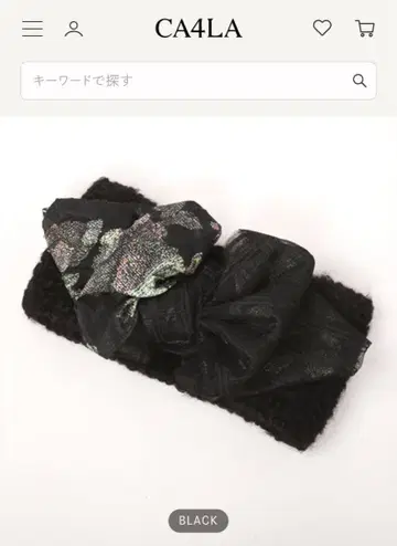 CA4LA 꽃무늬 리본 포함 헤어밴드 POPORA