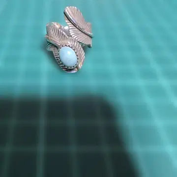 인디언 주얼리 페더 터콰이즈 반지 스털링 실버