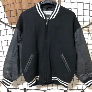 PITCH-45 블랙 바시티 자켓 M 사이즈