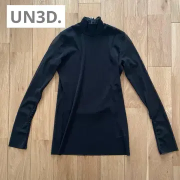 UN3D. 메쉬 상의 시스루 터틀넥 긴팔 블랙 38