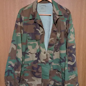 카모플라쥬 밀리터리 자켓 코튼 혼방