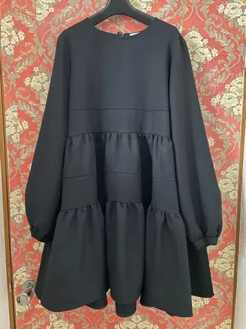 yori 랜덤 티어드 원피스 블랙 프리 사이즈