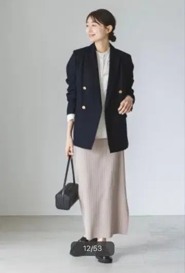 NOBLE 울 밀드 피크 라펠 자켓