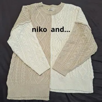 niko and - Misayo 프로듀스 바이컬러 니트 스웨터