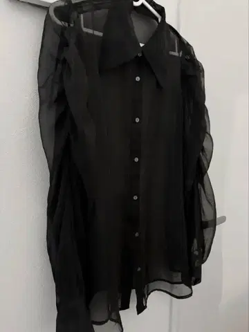 HARE 소매 개더 시어 셔츠