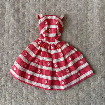 바비 아웃핏 빈티지 원피스 비지 모닝