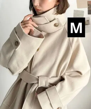 카라 2WAY 비익 스탠드 울 스텐카라 코트 (롱 기장)