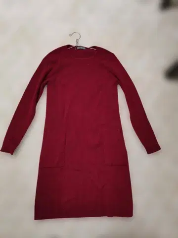 Blue ibex 버건디 캐시미어 니트 원피스