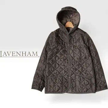 J407@ LAVENHAM 퀼팅 후디드 자켓 그레이