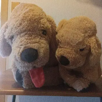 개 모양 봉제 인형 중형