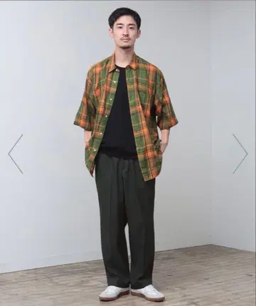 [ 새상품급 ] BEAMS / 체크 이지 미니 레귤러 카라 셔츠