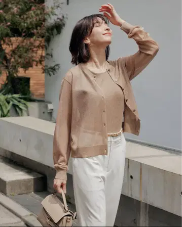 NORD CADRE 노르카르데 슬리브리스 리브 니트 카멜