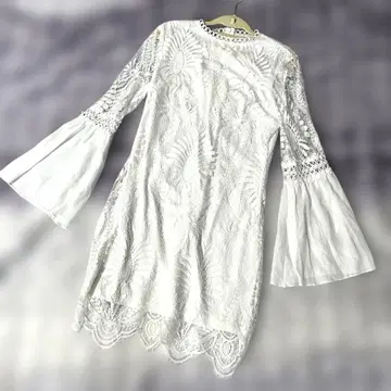 EillyBazar 화이트 웨딩 드레스 L 미니