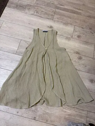 EMPORIO ARMANI 슬리브리스 셔츠 베이지 베스트 사이즈 40