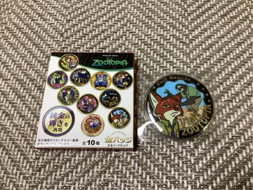 디즈니 주토피아 금 배지 닉 플래시