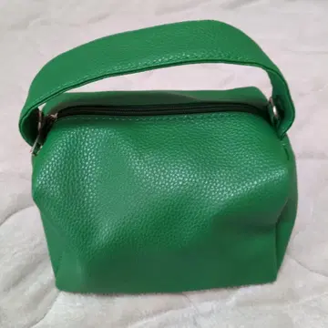 그린 합성 피혁 핸드백 박스형
