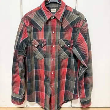 sugar cane 체크 웨스턴 셔츠 빨간색 M 사이즈