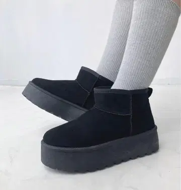 통굽 숏 어그 부츠(25.5cm)