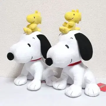 미사용 새상품 택 포함 스누피 & 우드스탁 LL 봉제 인형 2마리 귀여운