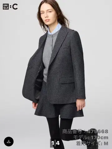 UNIQLO 트위드 테일러드 자켓 M