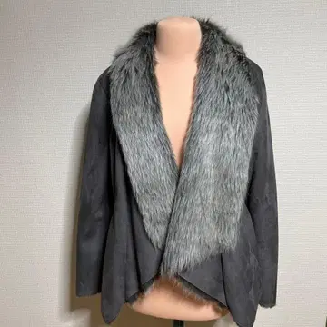 무스탕풍 자켓 차콜 그레이