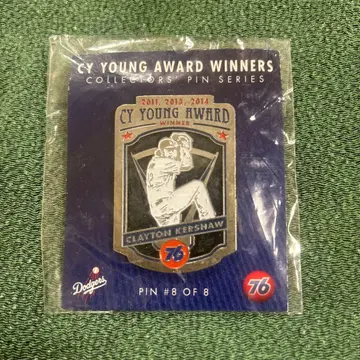 다저스 MLB 클레이튼 커쇼 사이 영 상 핀 배지