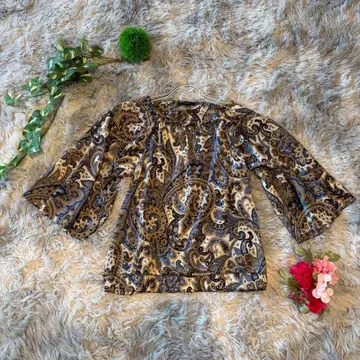 7-IDconcept. 사이즈 38(M) 페이즐리 무늬 블라우스