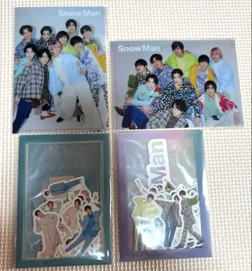 SnowMan 플레이크 씰, 미니 클리어 파일 4종 세트