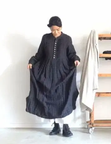 이치 앤티크스 동다키 린넨 깅엄 원피스