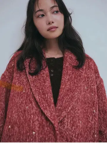 shaggy studs coat jacket