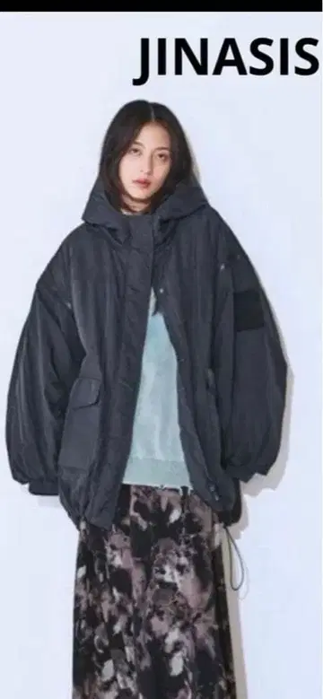 미사용 새상품 택 포함 JEANASIS 소매 2WAY 몬스터 후드티 코트