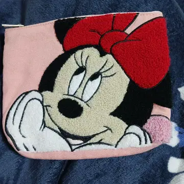 미니 마우스 파우치 지퍼 달린 입체 자수