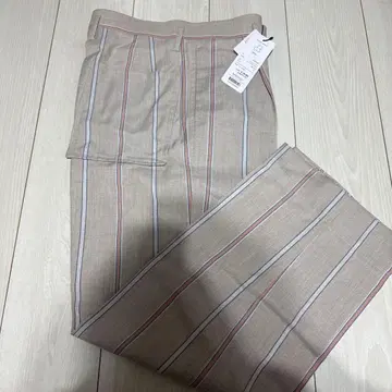 스트라이프 슬랙스 사이즈 3 베이지/탄