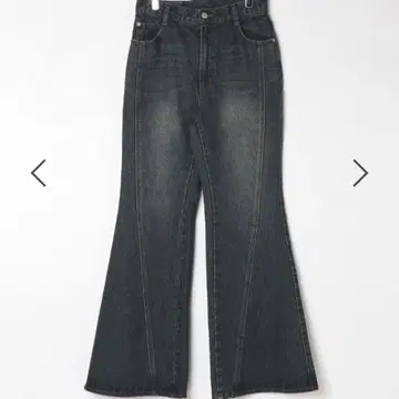 슬림 레그 플레어 팬츠 블루 S