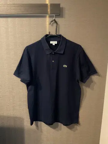 LACOSTE 네이비 피케 셔츠 US M