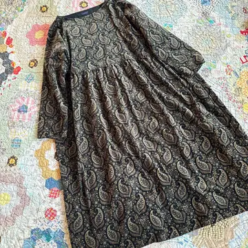 ICHI 이치 페이즐리 무늬 코듀로이 원피스 루즈한 사이즈