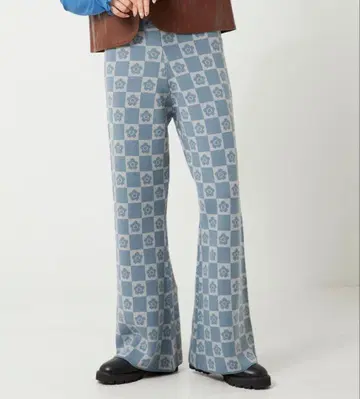 마리퀀트 데이지 체커 자카드 팬츠