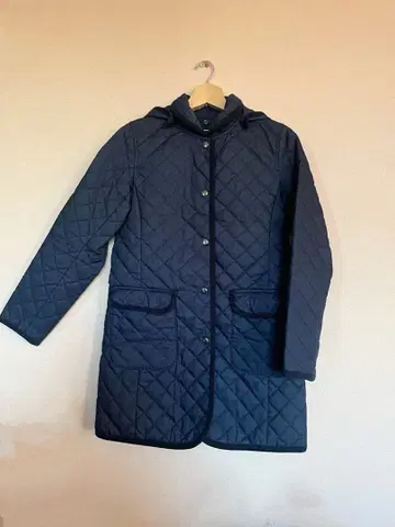 무인양품 퀼팅 코트 네이비