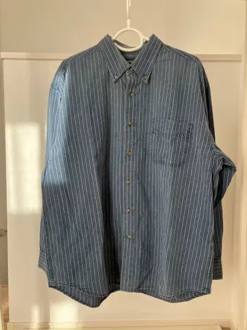 croft&barrow 파란색 스트라이프 셔츠 L 사이즈