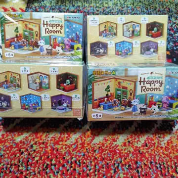 동물의 숲 해피룸 4세트 피규어 세트