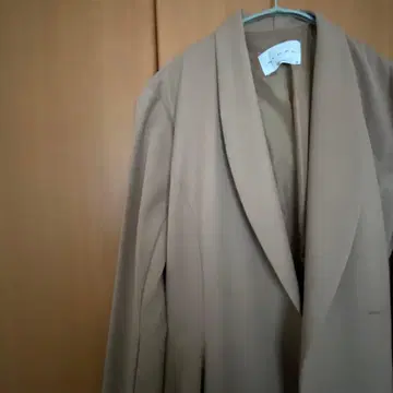 한국 디자인 베이지 롱 코트 원피스 코트 슬림