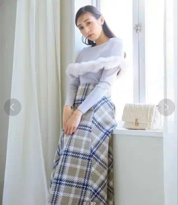 Noela 로빙 체크 무늬 스커트