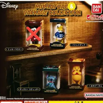 디즈니 캐릭터 미니어처 & 패키지 컬렉션 [ 3종 세트 ]