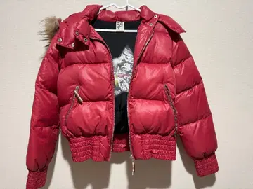 폴스미스 퍼 포함 숏 기장 다운 자켓 빨간색