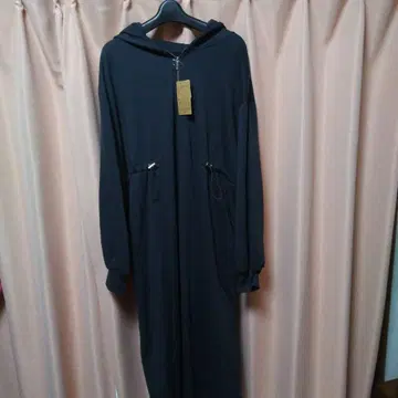 새상품 4L 허리 절개 후드티 맥시 원피스