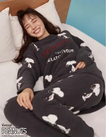 젤라또피케 PEANUTS 스누피 패턴 플리스 룸웨어 셋업